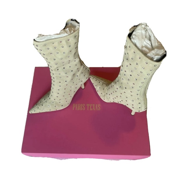 Paris Texas Ladies Smoky Quartz Holly Mama Ankle Boots. - Picture 2 of 5